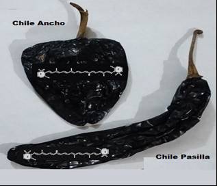 Chile ancho y chile pasilla (Capsicumannuum L.).