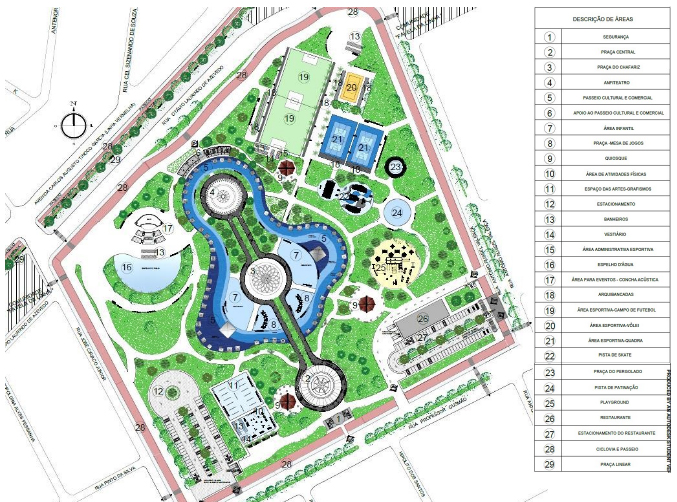 Planta de consolidao do Projeto de Requalificao do Parque da Cidade