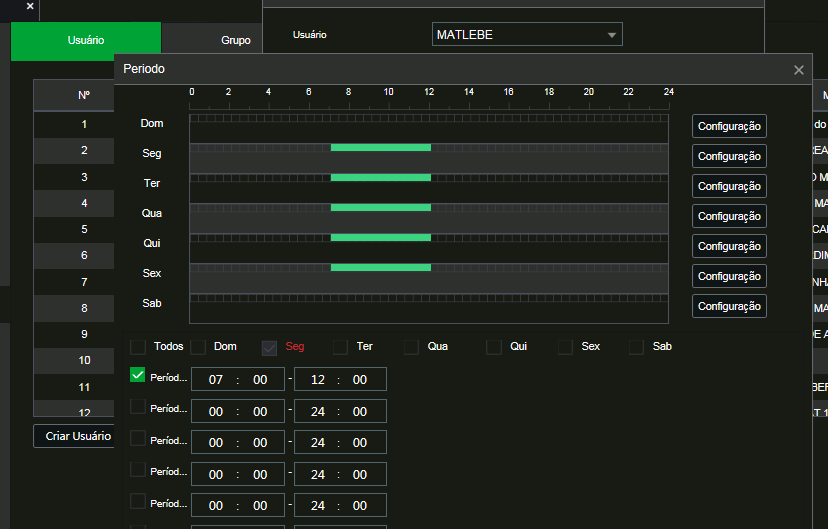 Configurao do horrio de acesso no NVD 1232 da Intelbras