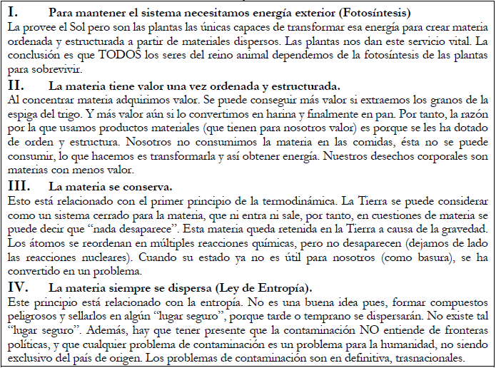 Las cuatro leyes naturales de un ecosistema