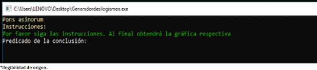 Pantalla de inicio del programa