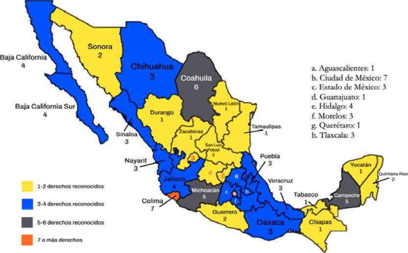 El avance del reconocimiento de derechos LGBT+ subnacionales en M&eacute;xico (2006-junio2022)