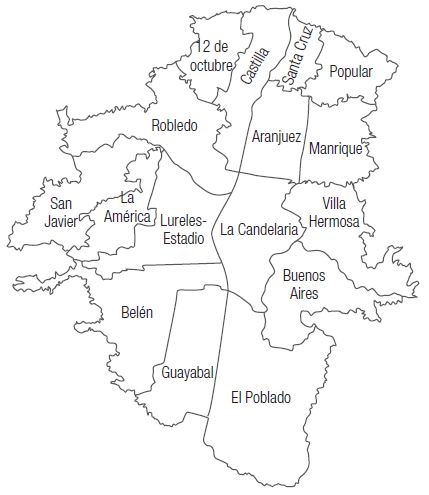 Comunas de Medell&iacute;n