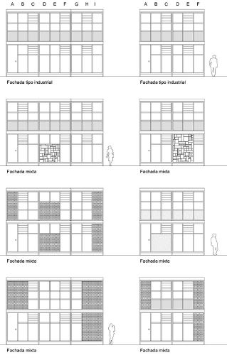 Extracto del cat&aacute;logo constructivo de las fachadas. Casas que crecen de Pedro Ram&iacute;rez V&aacute;zquez
