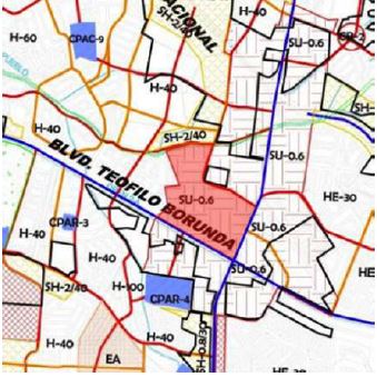Uso de suelo y requerimientos normativos para Centro Comercial Las Misiones