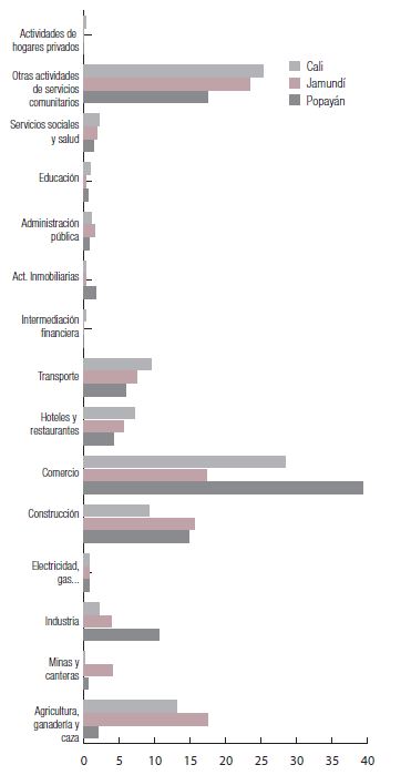 Actividades econ&oacute;micas de los negocios