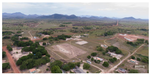 Imagens diurnas mostraram indígenas Makuxi dançando o parixara