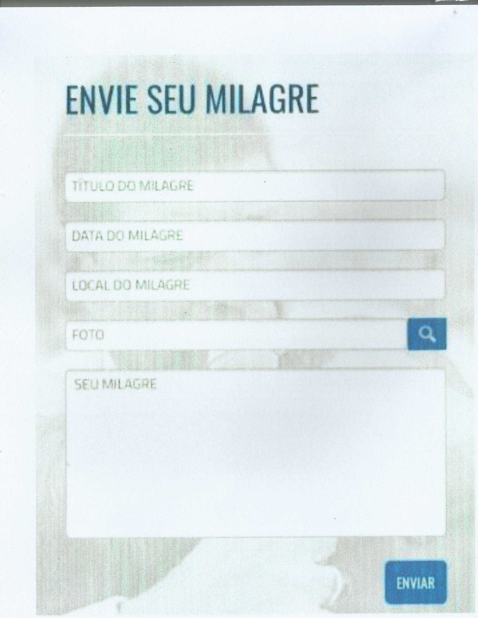 Ficha para relato de gra�a alcan�ada pela internet