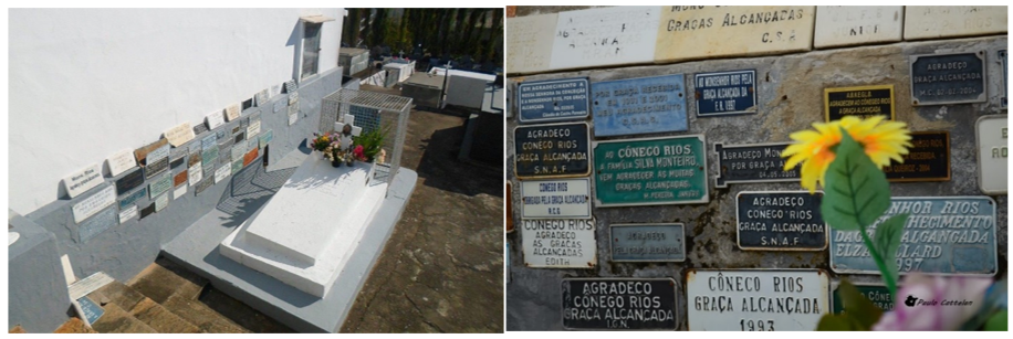 Mensagens de exvotos depositadas no tmulo do Monsenhor Rios