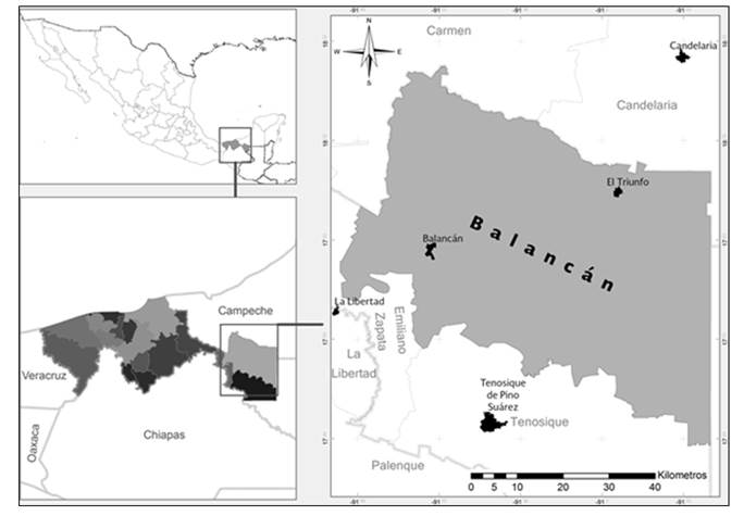 Ubicación del área de estudio.