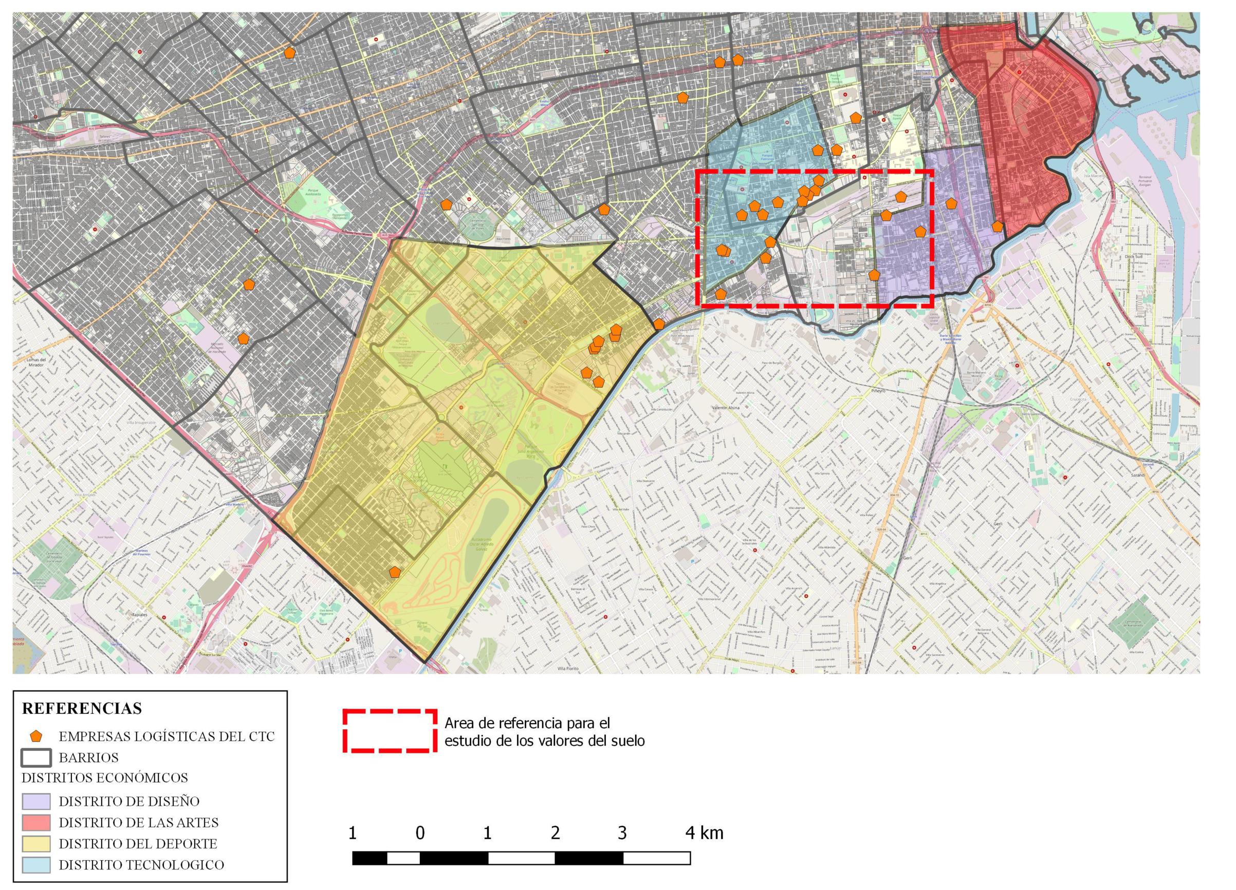 Sur de la ciudad de Buenos Aires. A&ntilde;o 2019. Empresas log&iacute;sticas localizadas en CTC - Sur, seg&uacute;n direcci&oacute;n anterior.