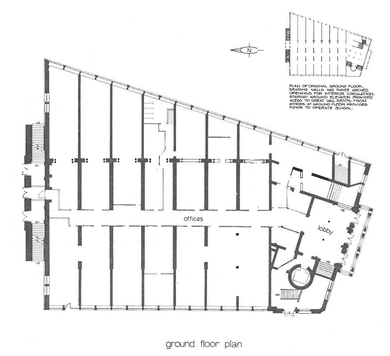 Levantamiento de la planta baja antes de la transformaci&oacute;n de Hejduk