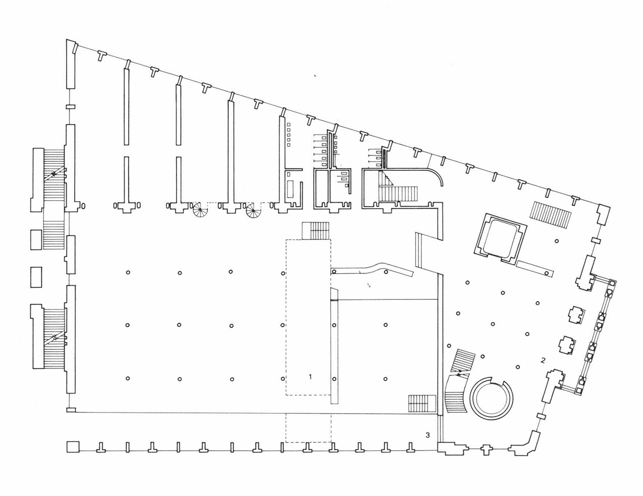 Planta baja de la propuesta de Hejduk