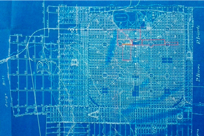 Plano de tranway de 1906.