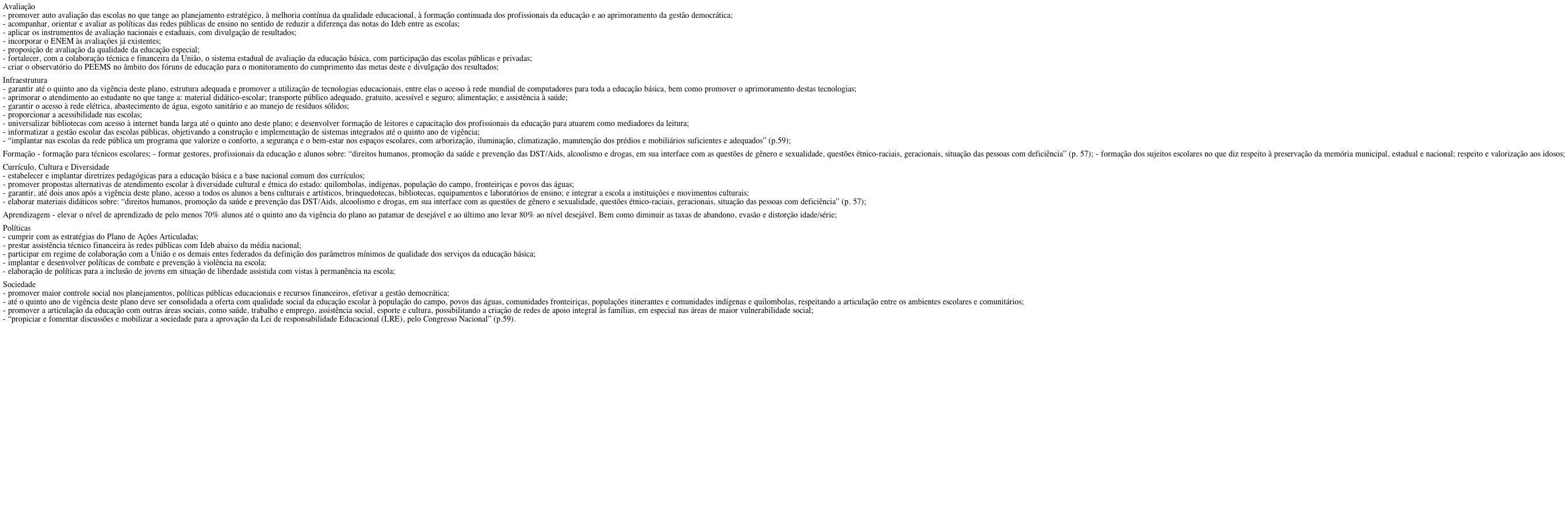 s&iacute;ntese das estrat&eacute;gias da meta 07 do PEEMS/2014