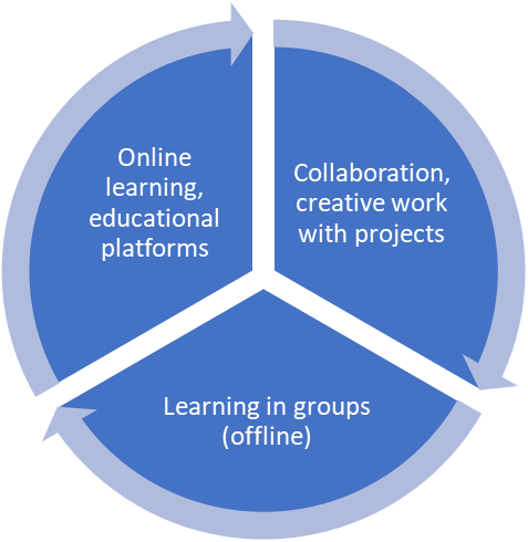 The structure of technology of the blended training