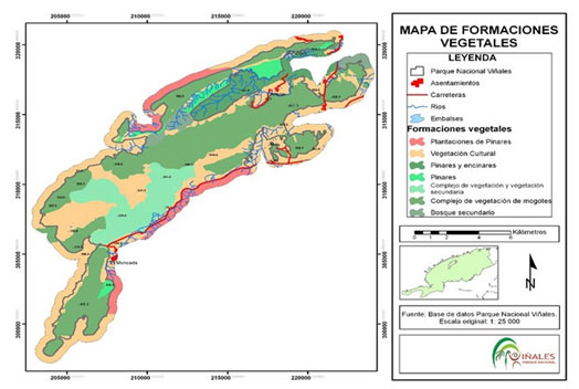 Figura 1. Formaciones vegetales del Parque Nacional Viñales.
            