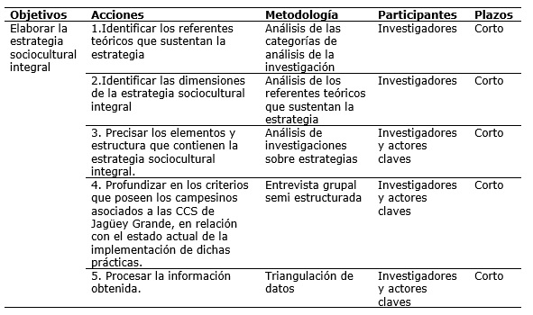 Tabla 1. Pasos para la elaboracin de la estrategia.