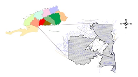 Figura 1. Ubicaci�n geogr�fica de la Reserva Flor�stica Manejada San Ubaldo-   Sabanalamar.