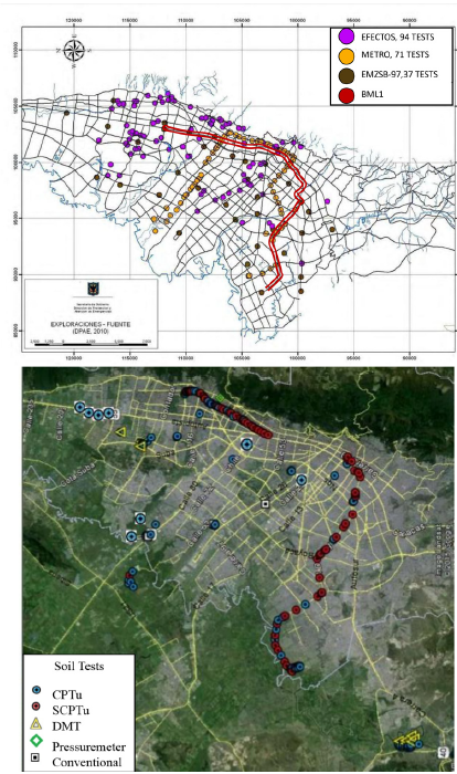 Field geotechnical tests along the BML1's alignment