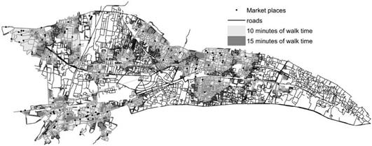 Pedestrian serviceability for marketplaces 