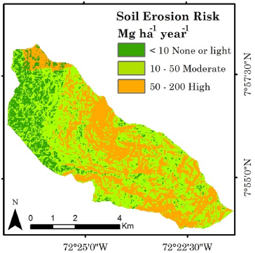 Soil erosion risk map