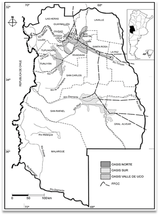 Oasis en la Provincia de Mendoza