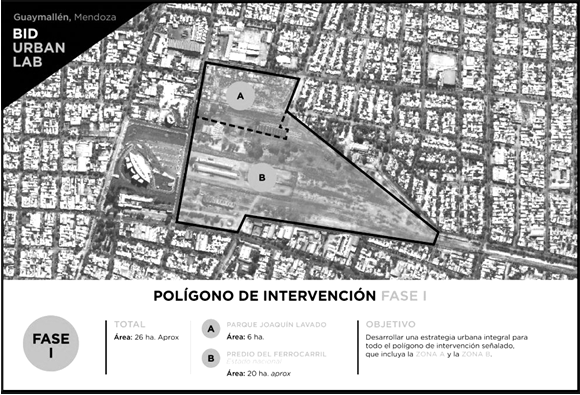 Pol�gono de intervenci�n del concurso BID Urbanlab.