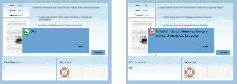 Ejemplos de a) feedback de resultado; b) feedback
elaborado