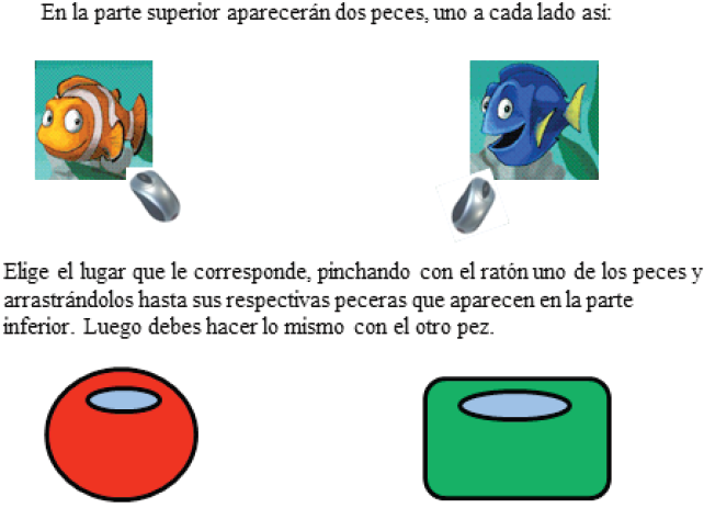 Ejemplo de las
instrucciones iniciales del juego