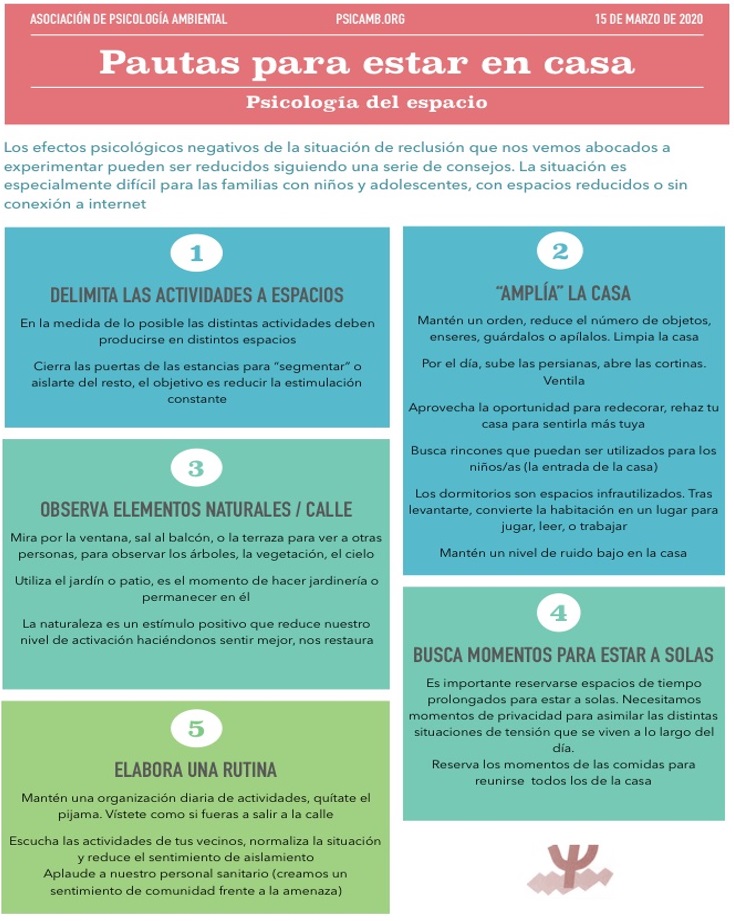 Pautas para estar en casa