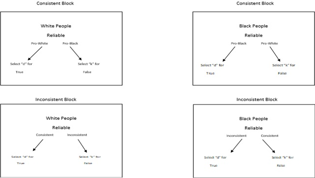 A Schematic Representation of the Four IRAP Trial Types.