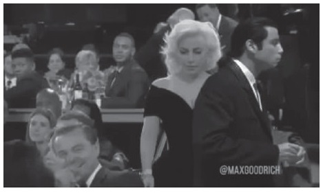 Con DiCaprio y Lady Gaga