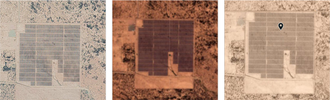 Solar farms in Nonogasta, La Rioja, Argentina (-29.328923, -67.423753). 
