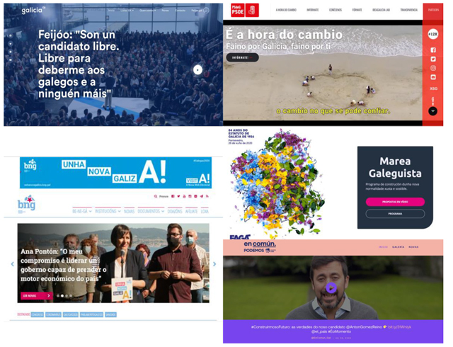 Página principal de los partidos