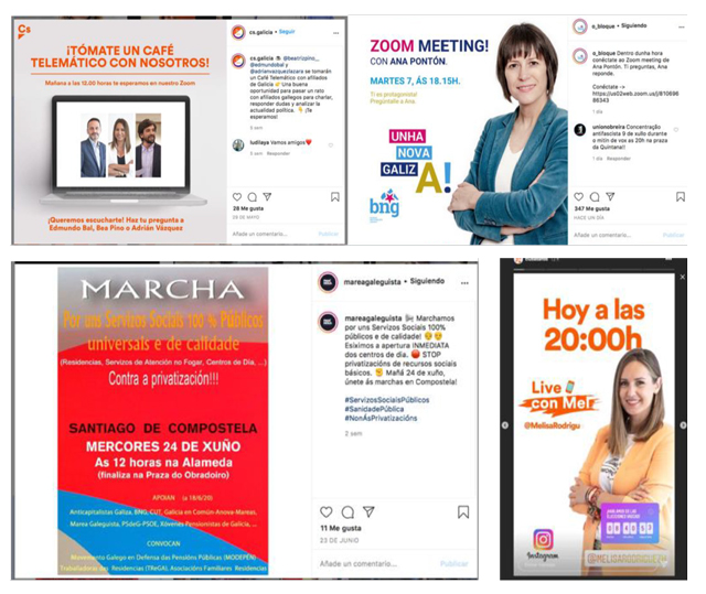 Ejemplos de contacto sincrónico con los electores