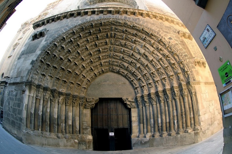Puerta del Juico de la Catedral de Tudela, Navarra.