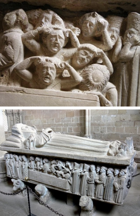 Sepulcro de Doña Urraca Díaz de Haro. Monasterio de Santa María de Cañas, La Rioja.