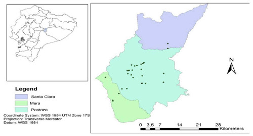 Location of the studied area