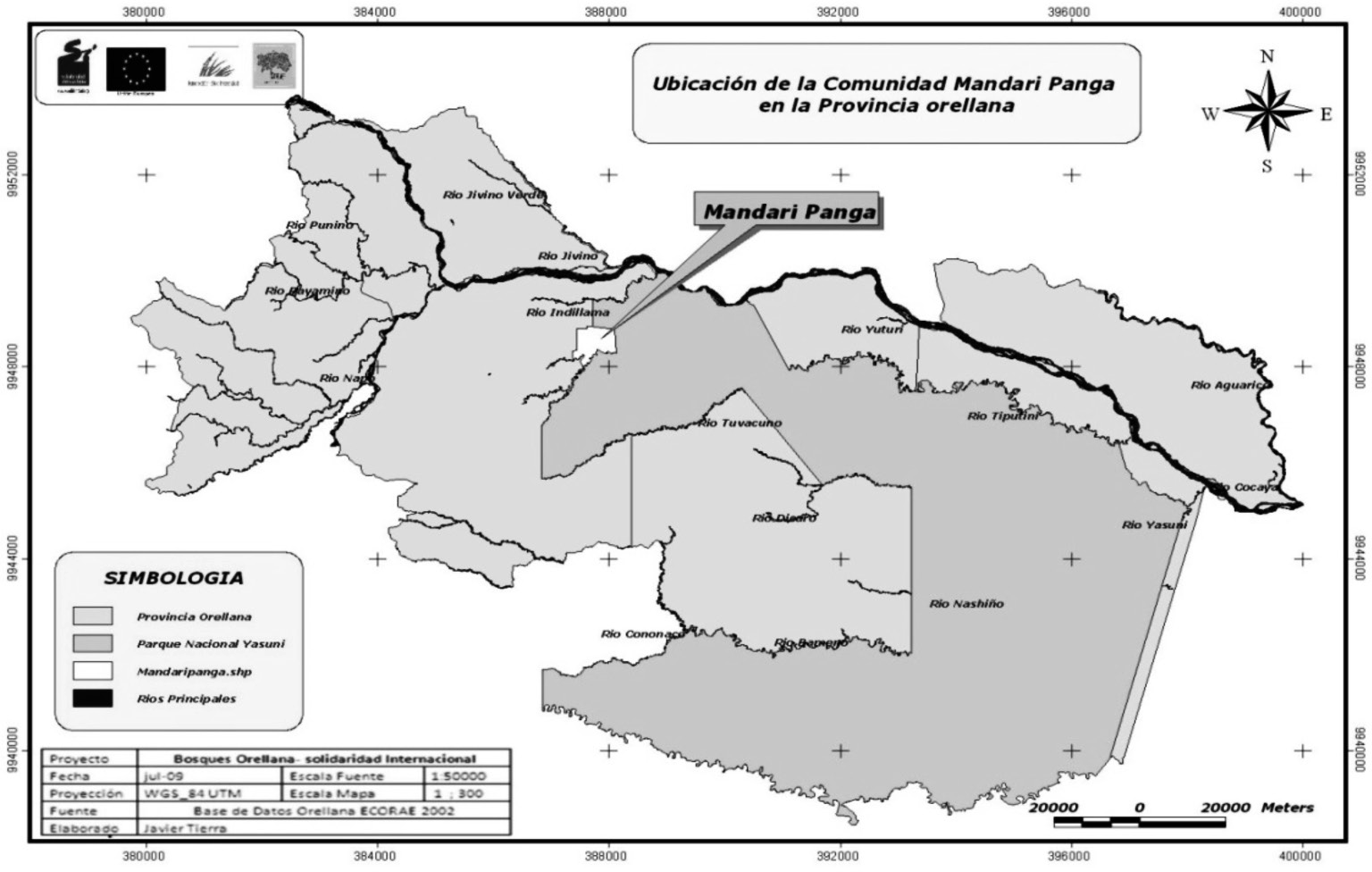 Localizaci&oacute;n de la Comuna Mandari Panga.