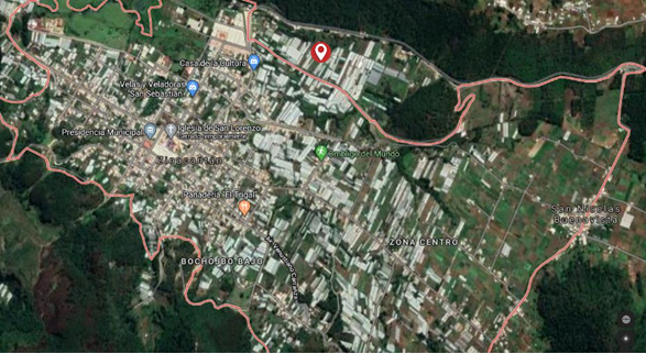 Localizacin del invernadero en el municipio de Zinacantn, Chiapas.