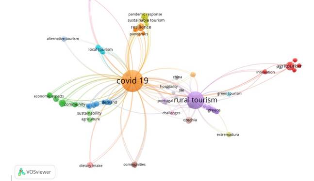 Visualizacin de red por palabras claves y rango de aos.