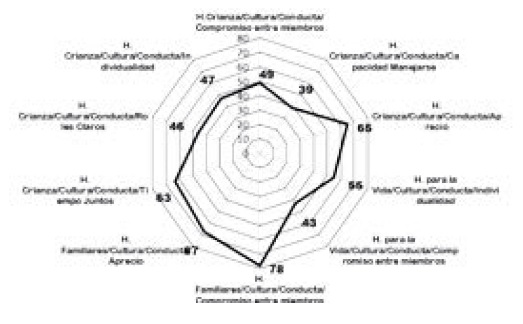 Grado de competencia parental logra- da mediante la Escuela para Padres y
Madres.