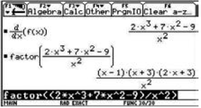 Ambiente
simbólico de la calculadora de .