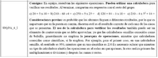 Argumento utilizado en un fragmento de la planeación de clase para el eje de
Sistema Numérico y Pensamiento Algebraico en el Nivel Secundaria