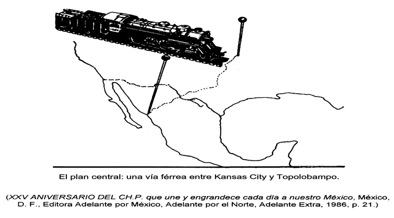 Puntos de salida y llegada del ferrocarril KCMO.
