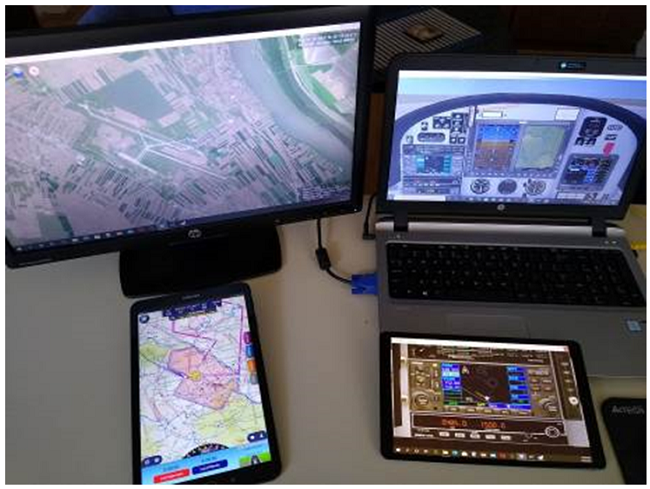 Connection of the Sky Demon tablet with Microsoft Flight Simulators