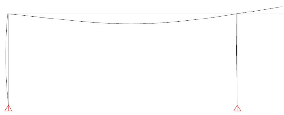 2nd mode shape of the carrying structure
