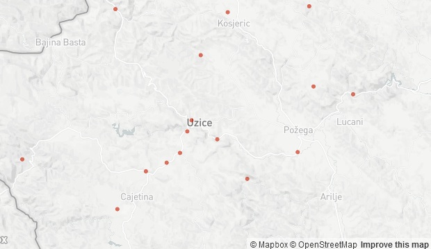 Geolocations of the fatal traffic accidents in 2022 (Gavrilović, 2023)