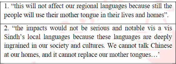 No negative effects of Imposing the Chinese Language